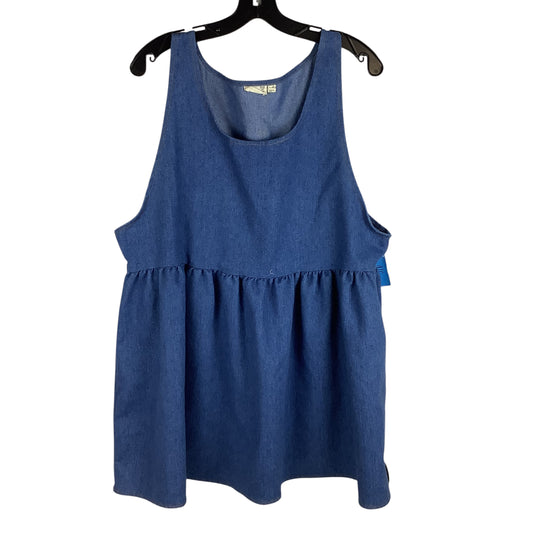 Dress Casual Short By Clothes Mentor In Blue Denim, Size: L