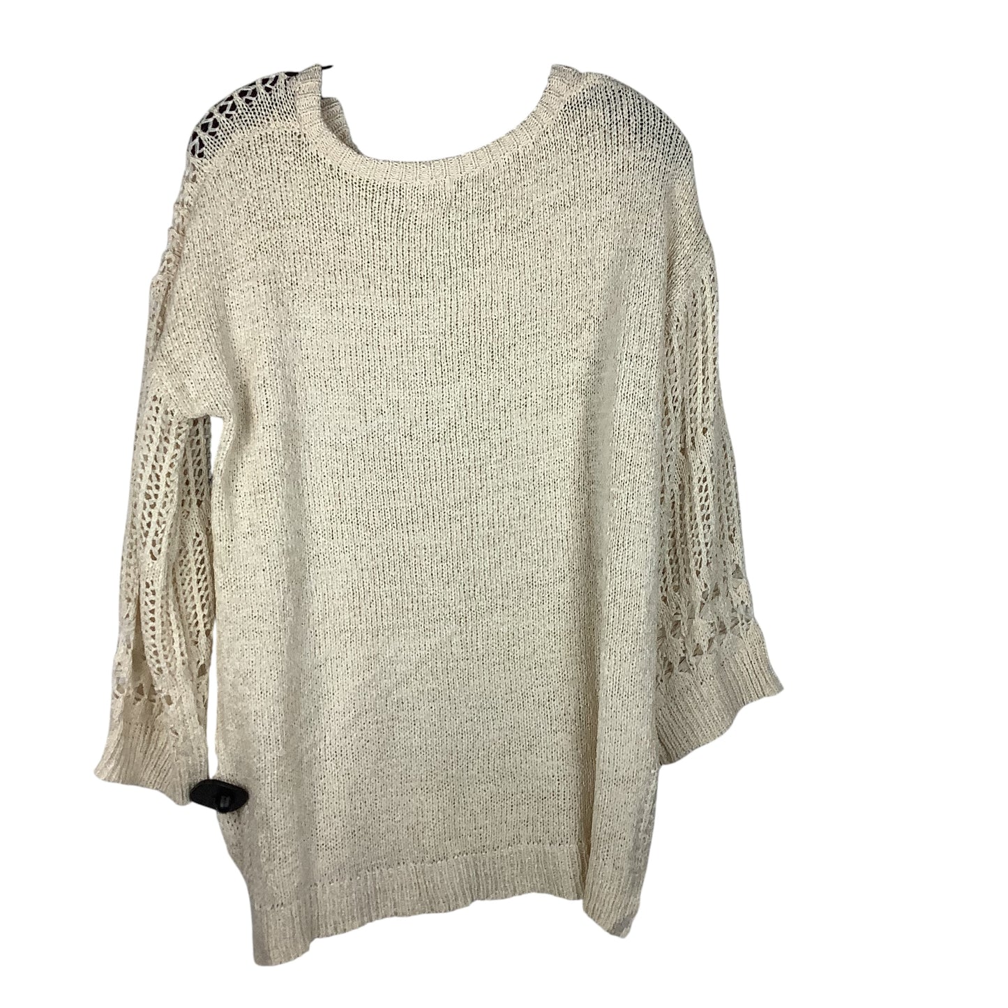 Top Long Sleeve By Bibi In Cream, Size: S