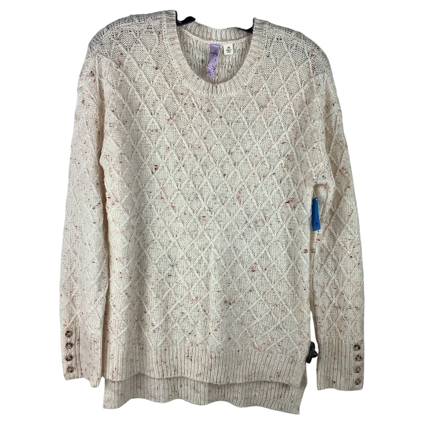 Sweater By Clothes Mentor In Cream, Size: M