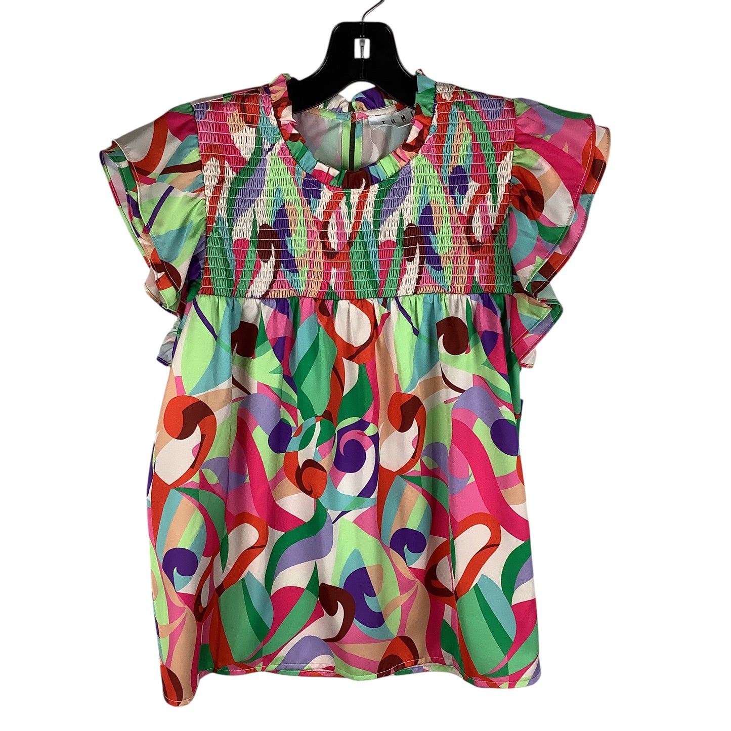 Top Short Sleeve By Thml In Multi-colored, Size: Xs