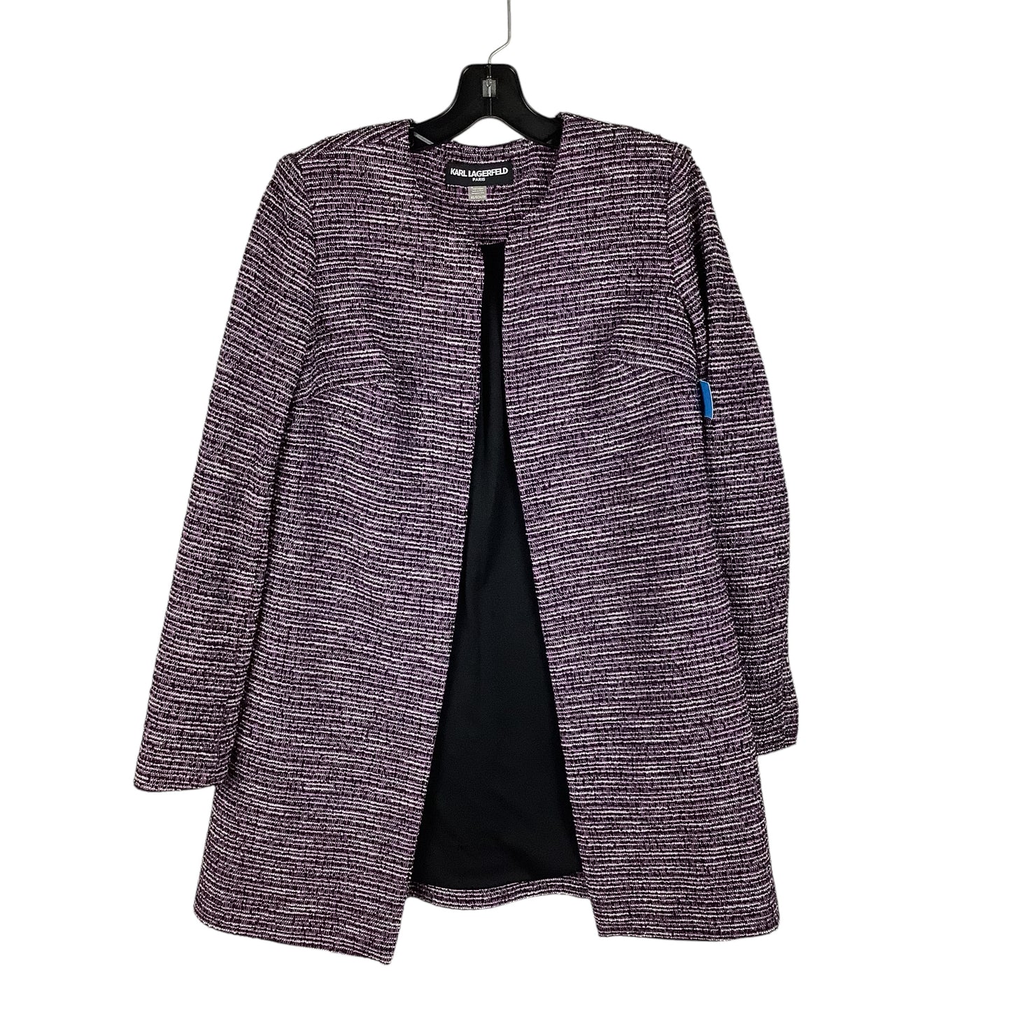 Blazer Designer By Karl Lagerfeld In Purple, Size: Xs