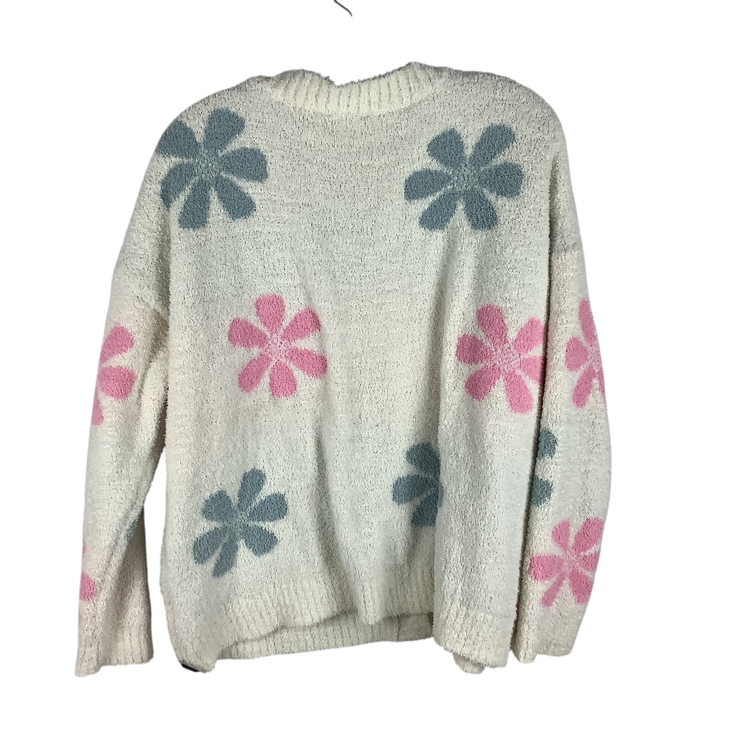 Sweater Cardigan By Clothes Mentor In Floral Print, Size: M