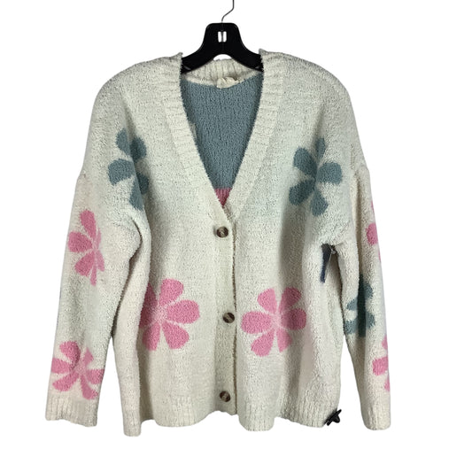 Sweater Cardigan By Clothes Mentor In Floral Print, Size: M