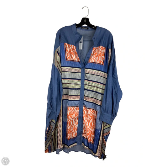 Dress Casual Midi By Clothes Mentor In Blue, Size: 2x