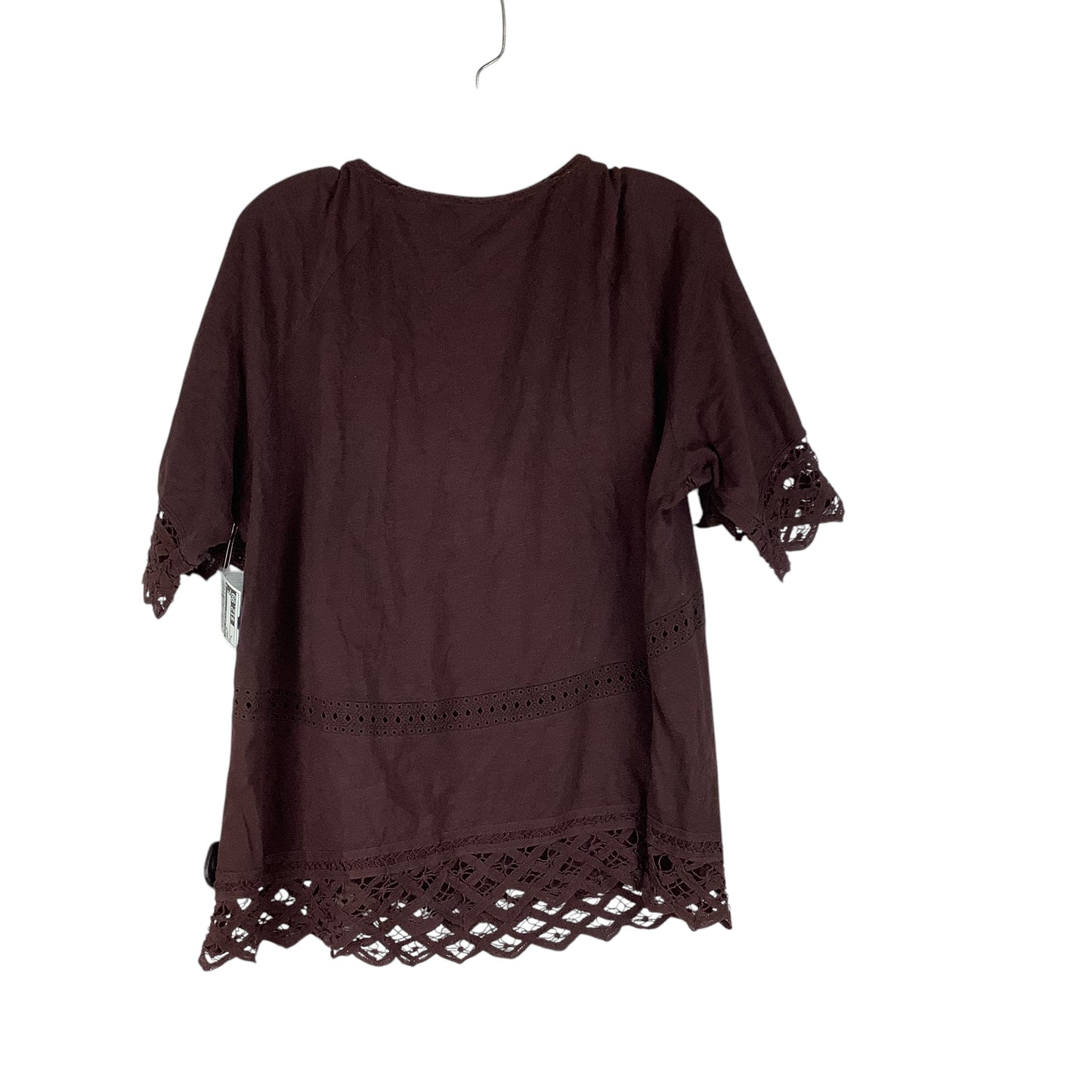 Top Short Sleeve By Akemi And Kin In Brown, Size: L