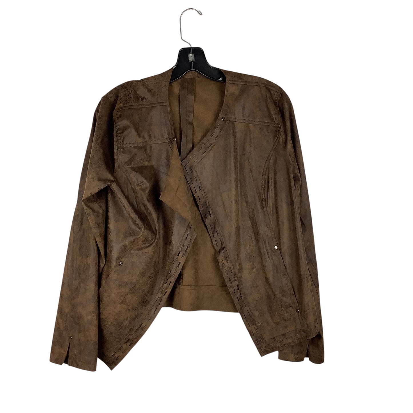 Jacket Moto By Lysse In Brown, Size: L