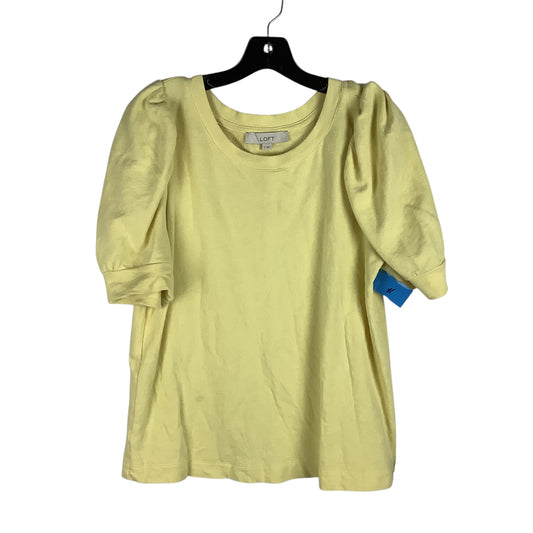 Top Short Sleeve By Loft In Yellow, Size: M