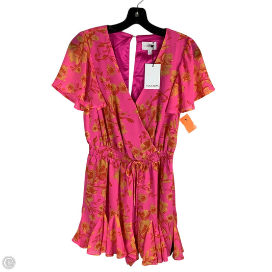 Romper By Sugar Lips In Pink, Size: S