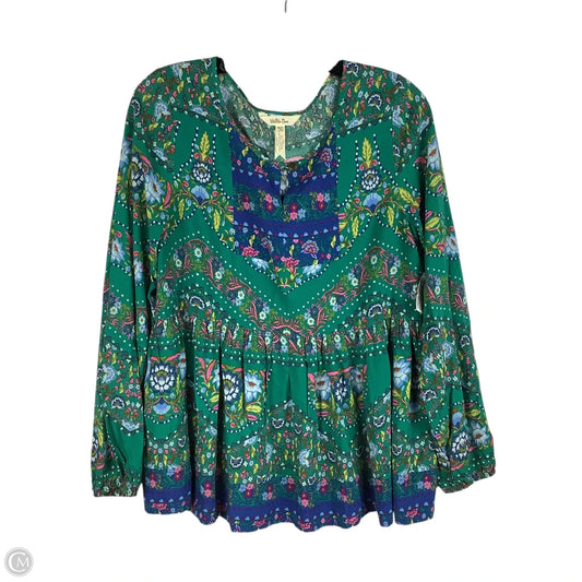 Top Long Sleeve By Matilda Jane In Green, Size: M