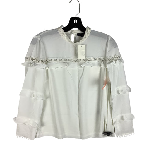 Top Long Sleeve By J. Crew In White, Size: 0