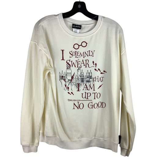 Sweatshirt Crewneck By Clothes Mentor In White, Size: M