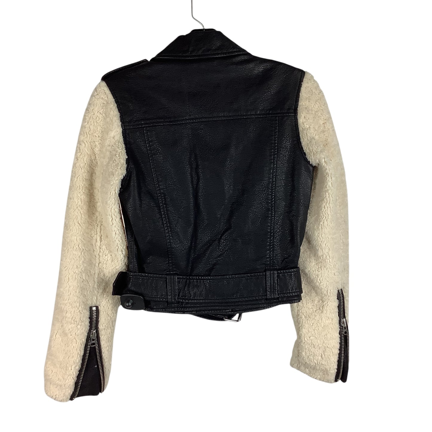 Jacket Moto By Pistola In Black & Cream, Size: Xs