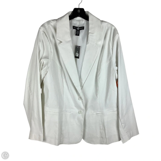 Blazer By Ashley Stewart In White, Size: Xl (16)