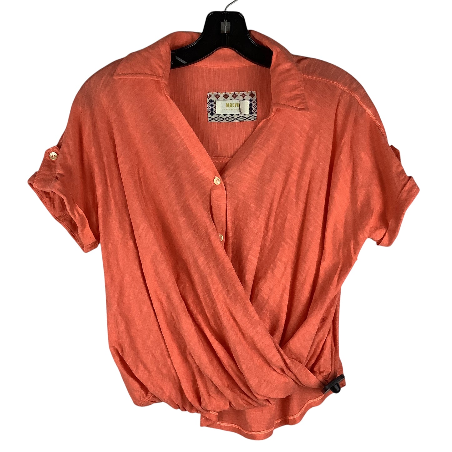 Top Short Sleeve By Maeve In Orange, Size: S