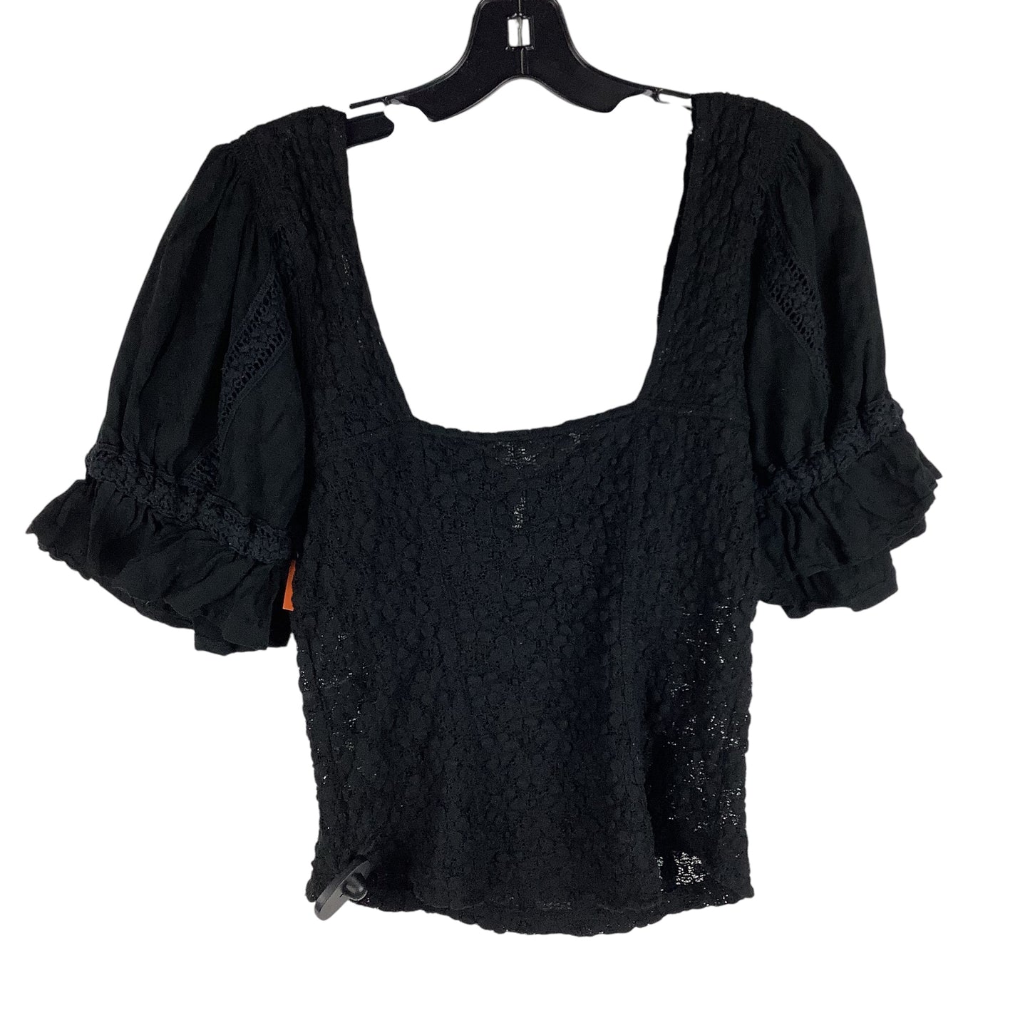 Top Short Sleeve By Free People In Black, Size: S