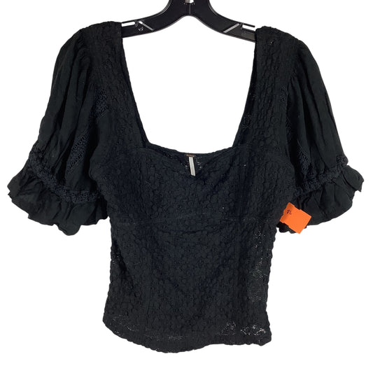 Top Short Sleeve By Free People In Black, Size: S