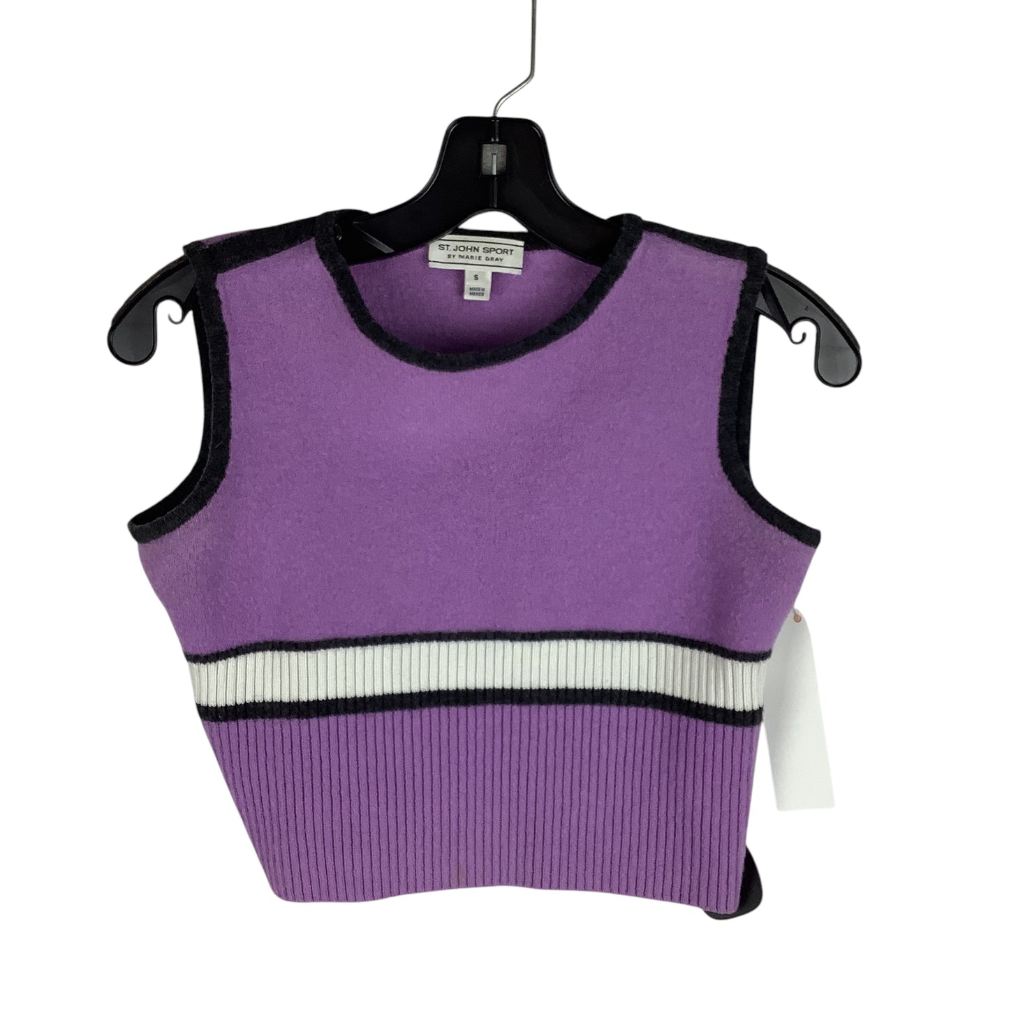 Top Sleeveless Designer By St. John In Purple, Size: S