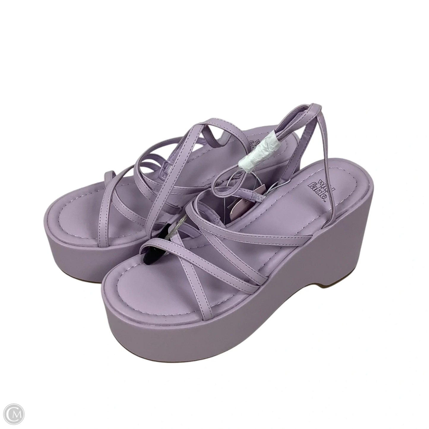 Sandals Heels Platform By Wild Fable In Purple, Size: 7