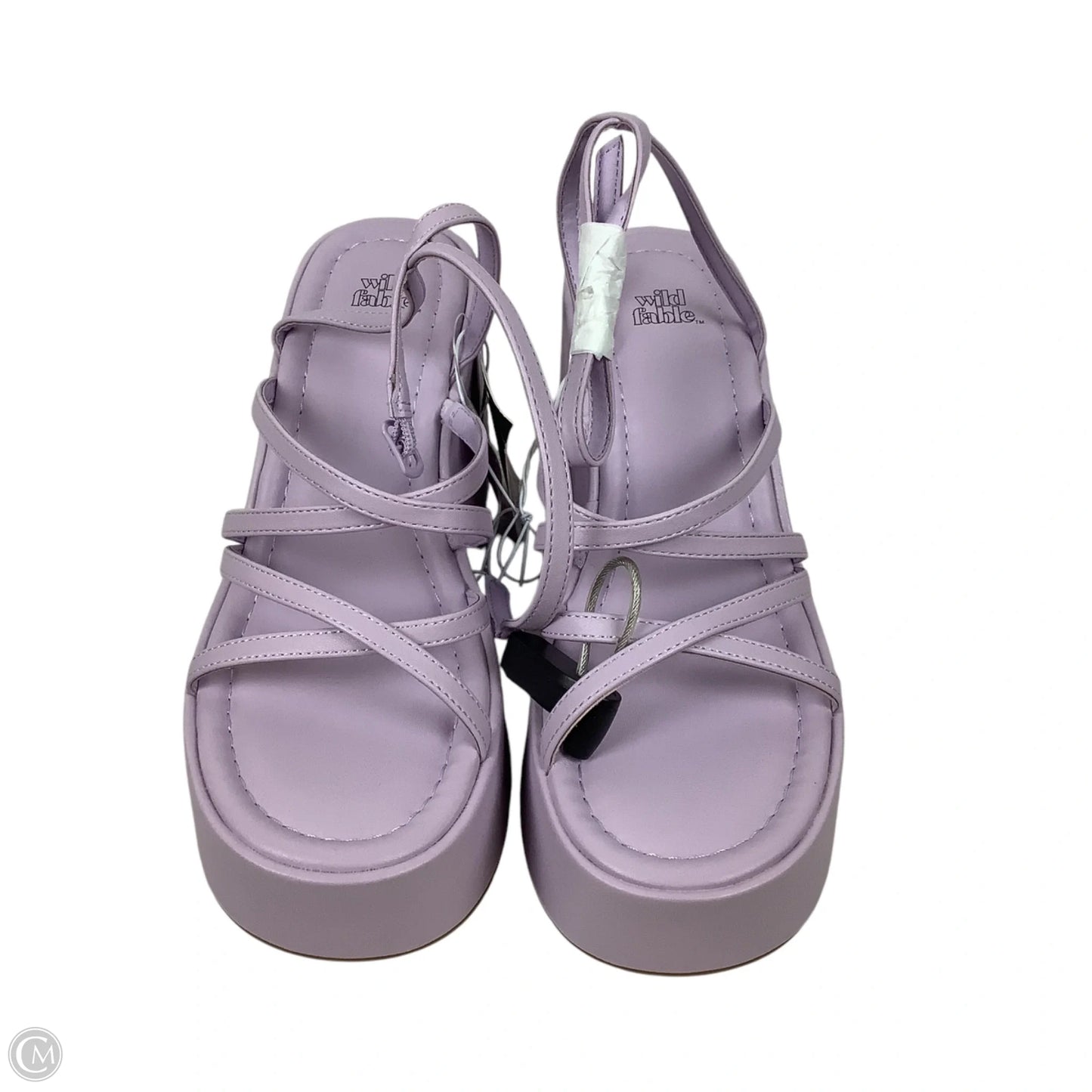 Sandals Heels Platform By Wild Fable In Purple, Size: 7