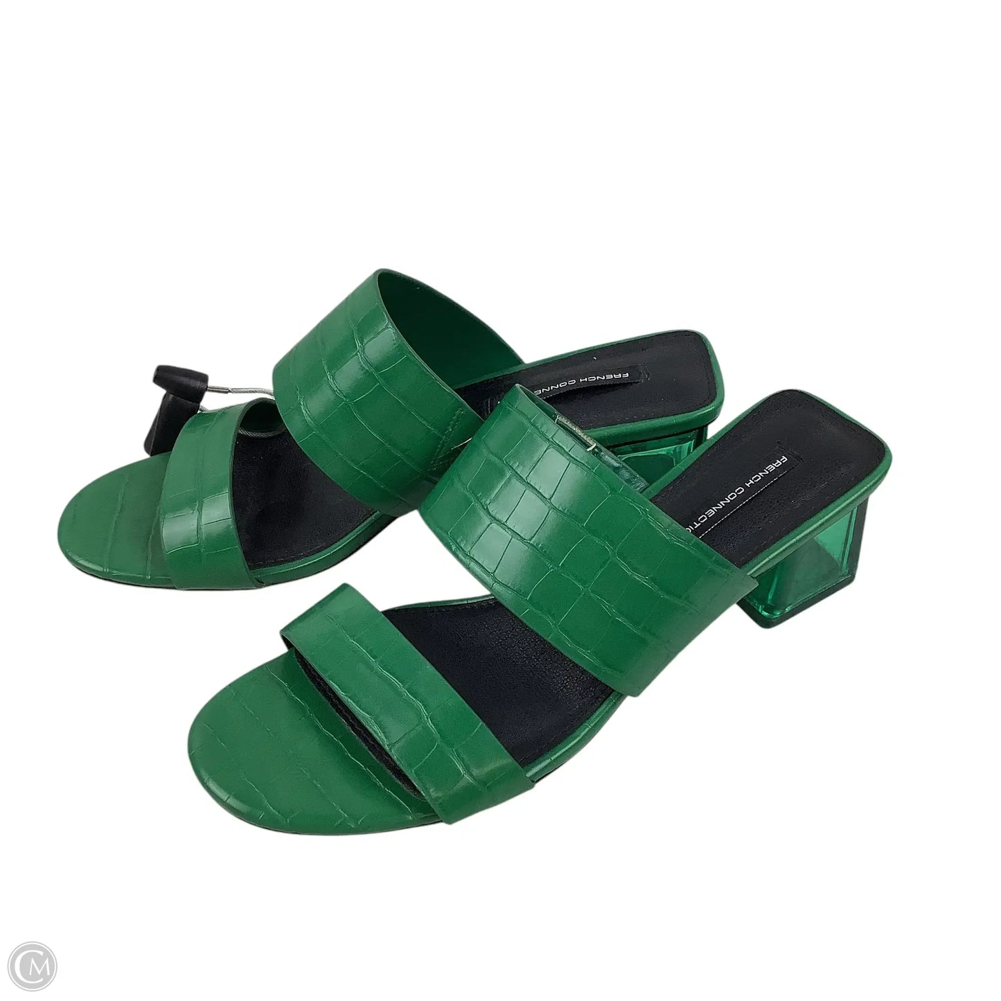 Sandals Heels Block By French Connection In Green, Size: 8.5