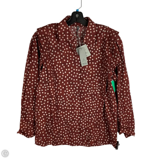 Top Long Sleeve By Bl-nk In Red, Size: M