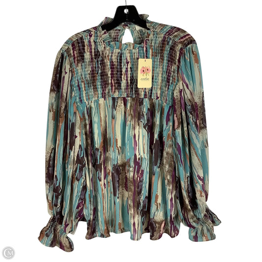 Top Long Sleeve By Entro In Multi-colored, Size: S