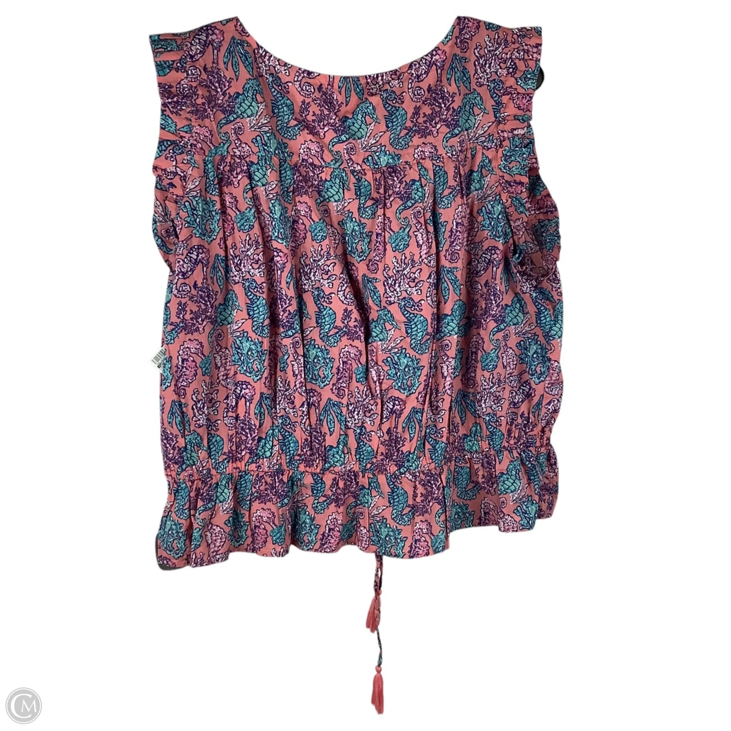 Top Sleeveless By Simply Southern In Coral, Size: Xl