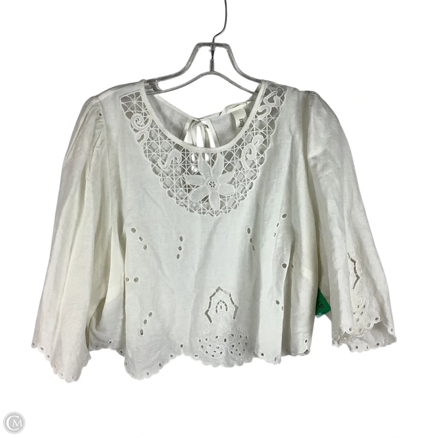 Top Long Sleeve By H&m In Cream, Size: Xl