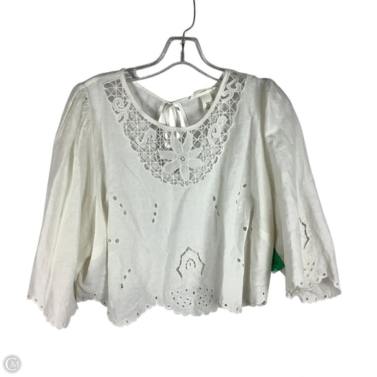 Top Long Sleeve By H&m In Cream, Size: Xl