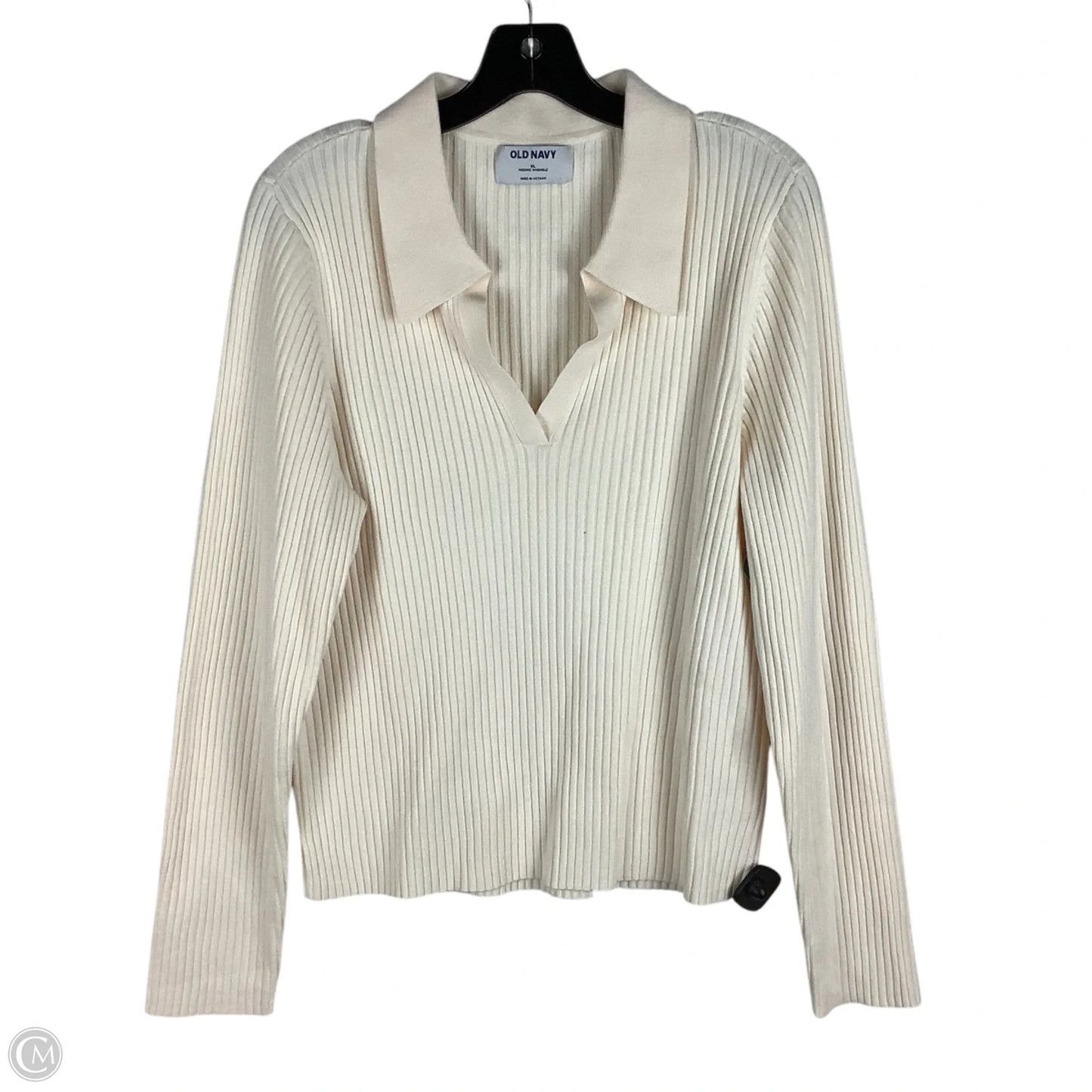 Top Long Sleeve By Old Navy In Cream, Size: Xl