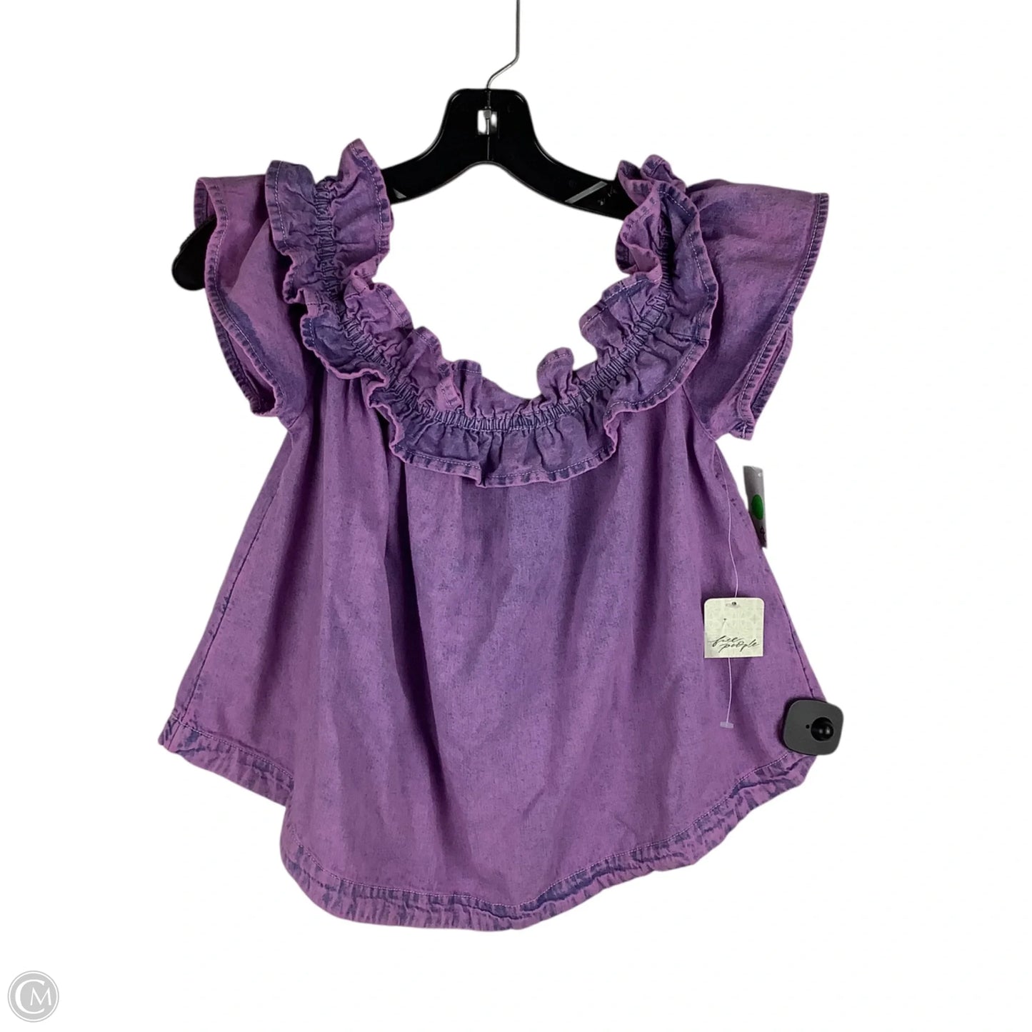 Top Short Sleeve By Free People In Purple, Size: Xs