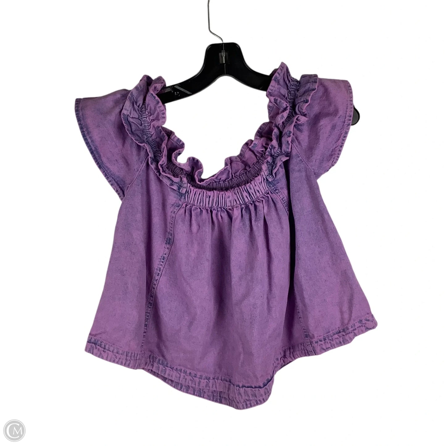 Top Short Sleeve By Free People In Purple, Size: Xs