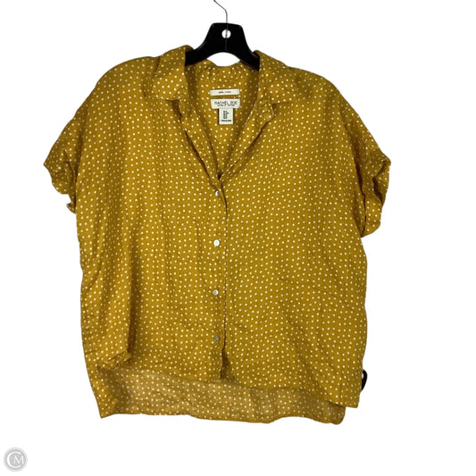 Top Short Sleeve By Rachel Zoe In Yellow, Size: S