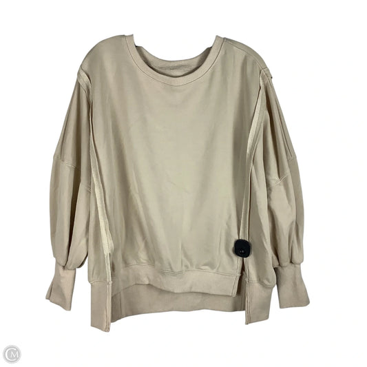 Sweatshirt Crewneck By Clothes Mentor In Tan, Size: S