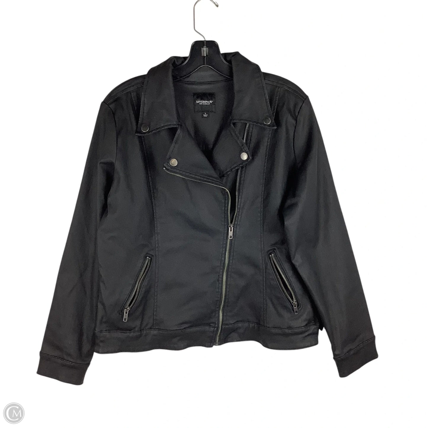 Jacket Moto By Liverpool In Black, Size: L