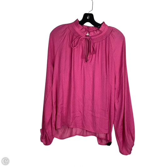 Top Long Sleeve By Karlie In Pink, Size: S