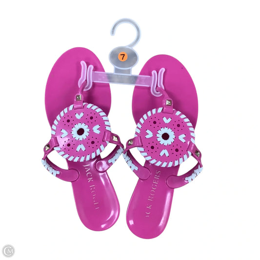 Sandals Flats By Jack Rogers In Pink, Size: 7