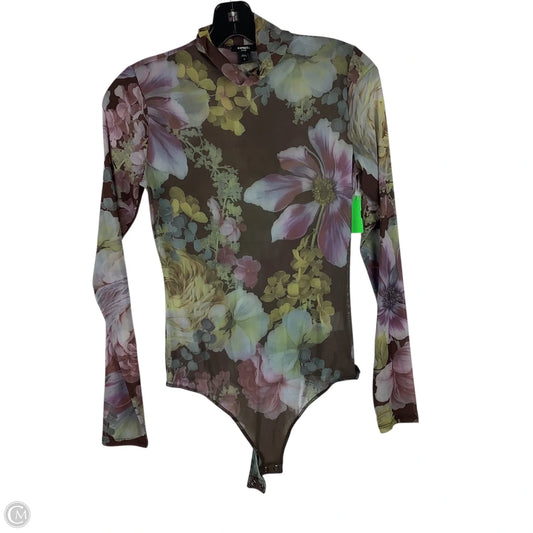 Top Long Sleeve By Express In Floral Print, Size: S