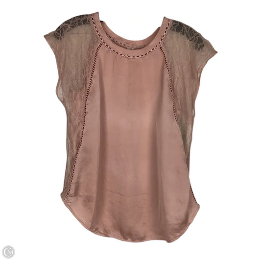 Top Short Sleeve By Anthropologie In Pink, Size: S