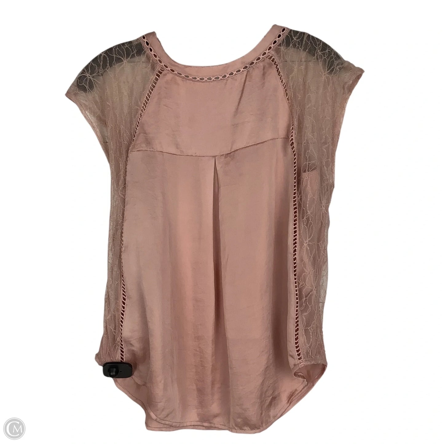 Top Short Sleeve By Anthropologie In Pink, Size: S
