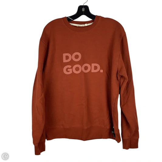 Sweatshirt Crewneck By Clothes Mentor In Orange, Size: M