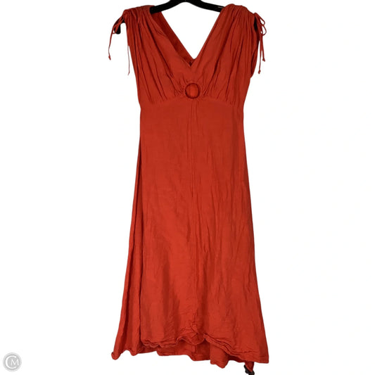 Dress Casual Midi By Cmc In Orange, Size: Xs