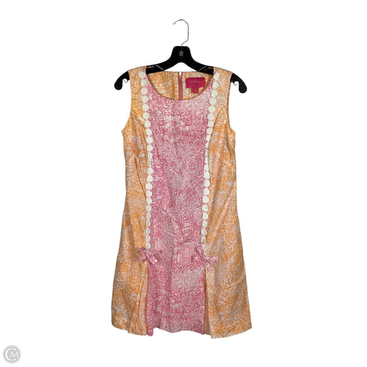Dress Designer By Lilly Pulitzer In Orange & Pink, Size: 4