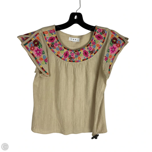 Top Short Sleeve By Thml In Cream, Size: Xs