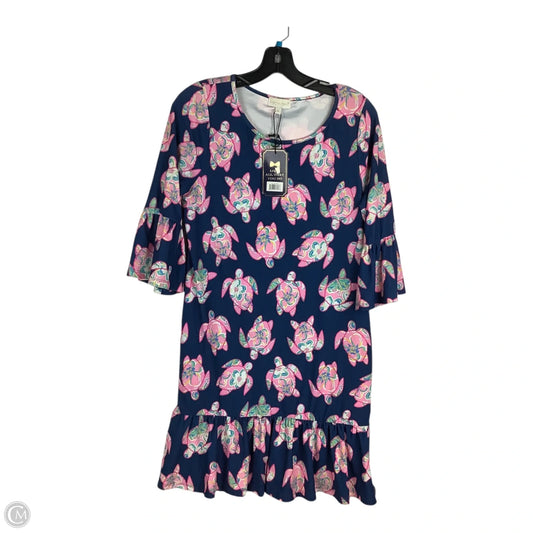 Dress Casual Short By Simply Southern In Blue & Pink, Size: S