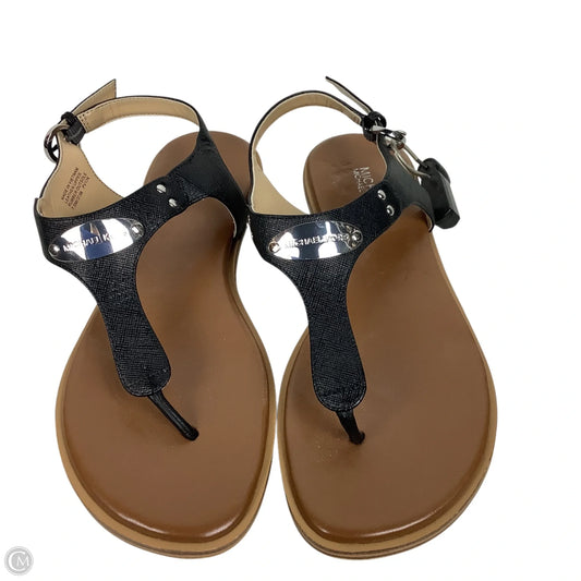 Sandals Flats By Michael By Michael Kors In Black, Size: 7.5