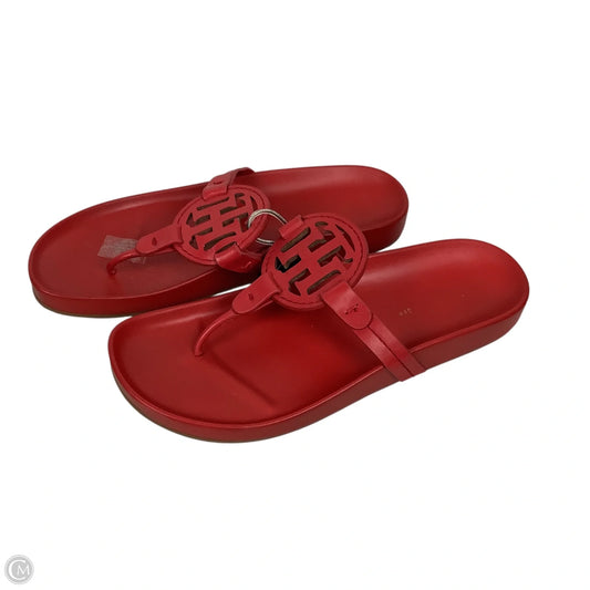 Sandals Flats By Tommy Hilfiger In Red, Size: 7