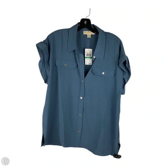 Top Short Sleeve By Michael By Michael Kors In Blue, Size: L