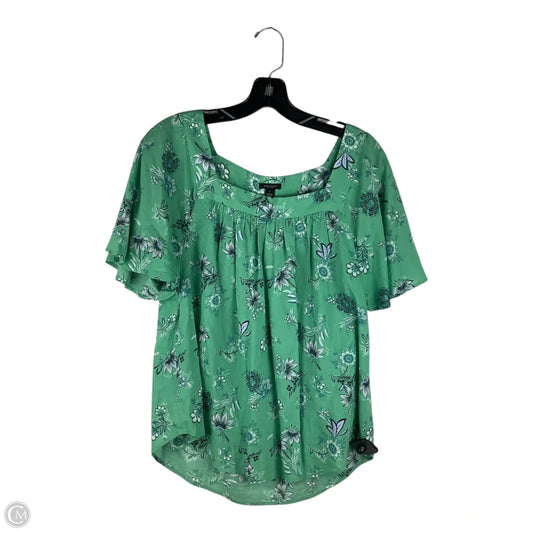 Top Short Sleeve By Ann Taylor In Green, Size: S
