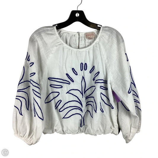 Top Long Sleeve By Cmc In White, Size: M